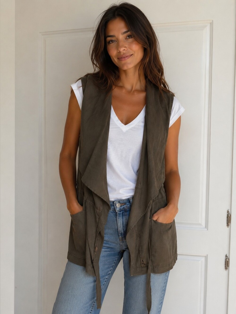 Sanctuary Rayon Adjustable Vest Size Small